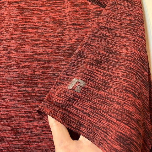Russell Athletic Men's Red Heathered Tee‎ Dri-power 360 - Picture 6 of 9